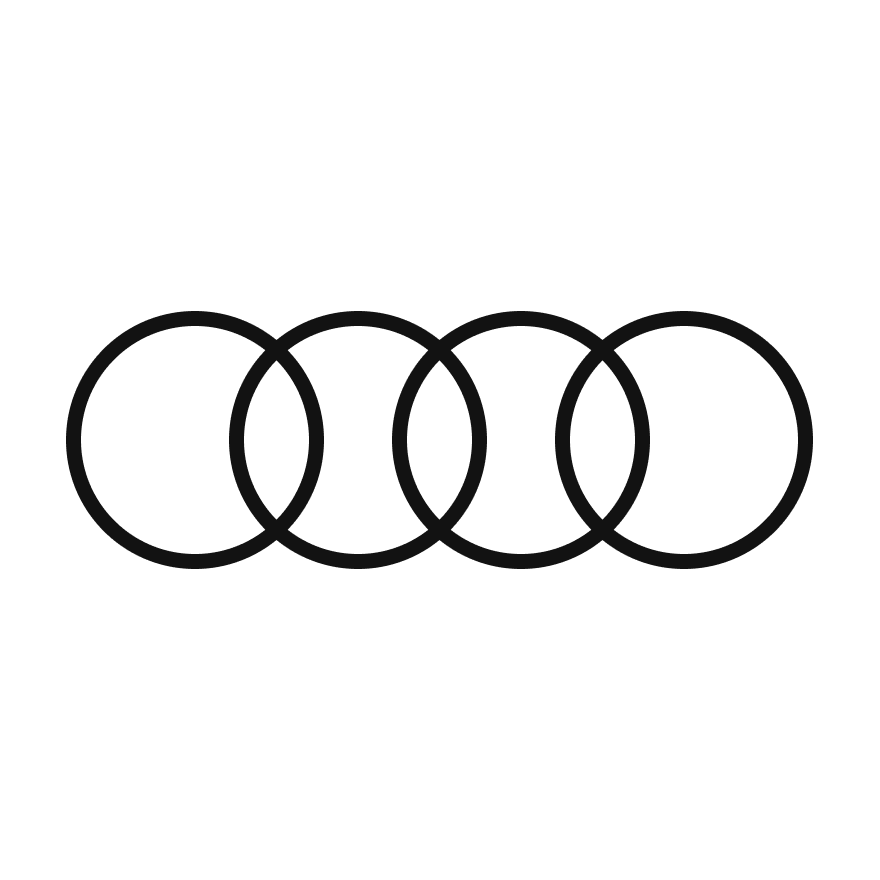 The Audi 4 rings logo.